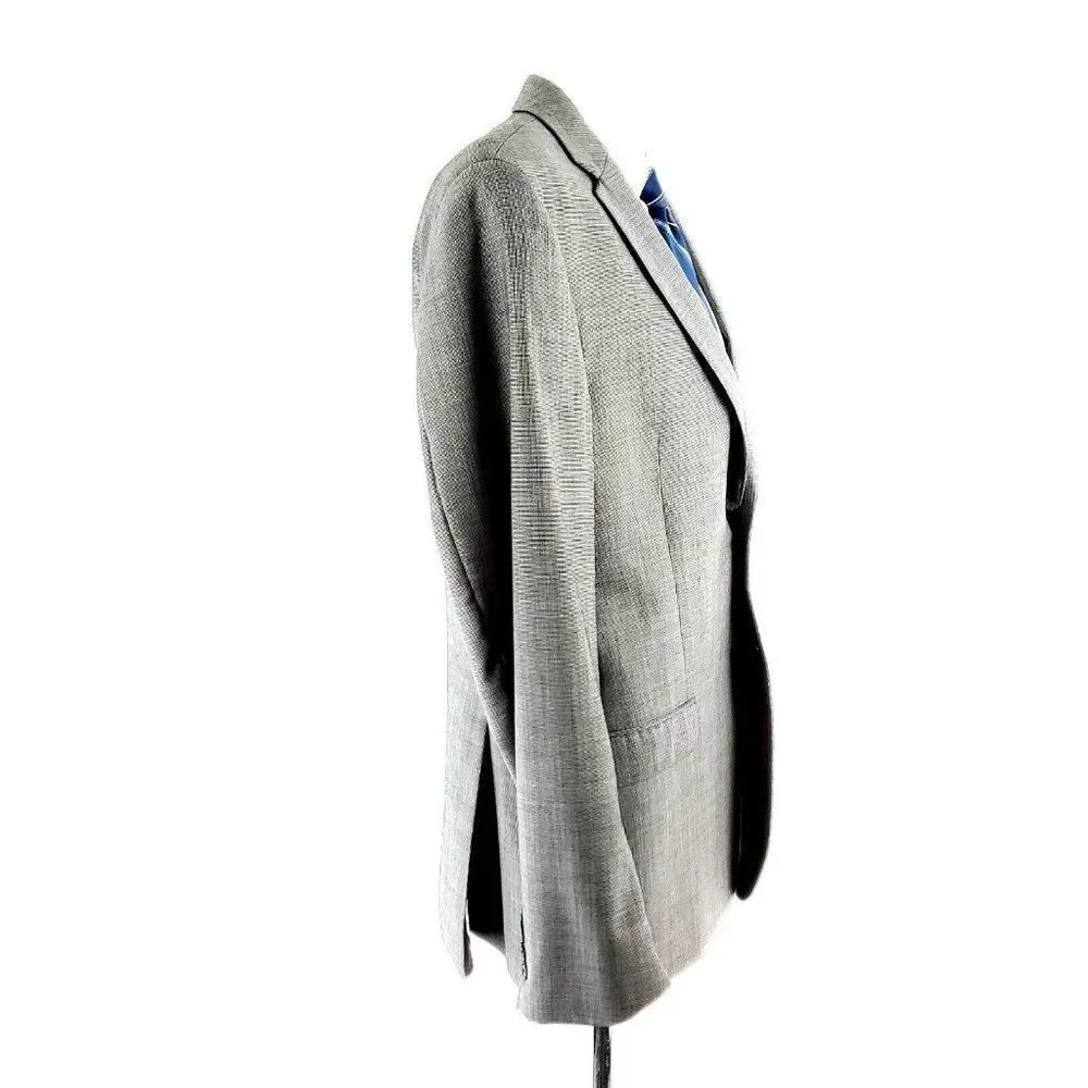 Joseph Jos A Bank Wool 2 Button‎ Blazer 38R Gray Star Check Tagged 41L